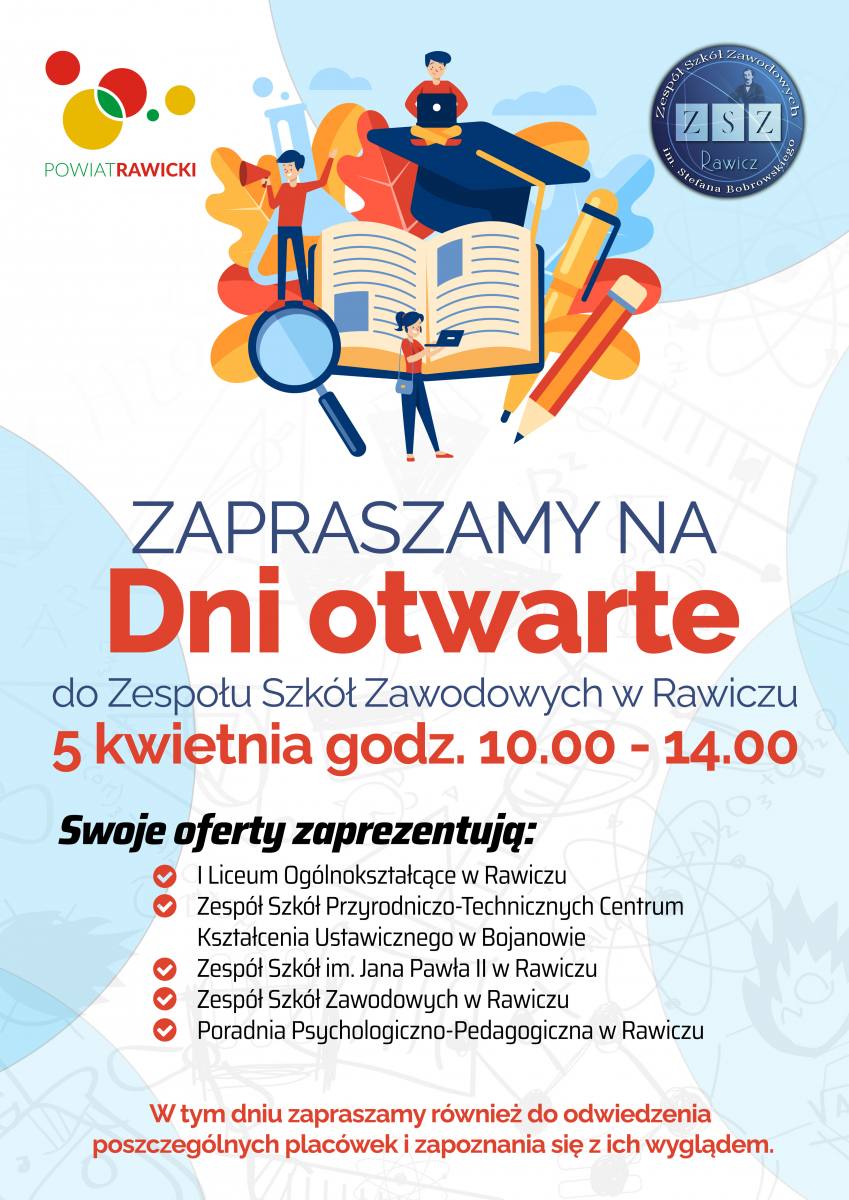 Zapraszamy na Dni otwarte w ZSZ - 5.04.2023 r.