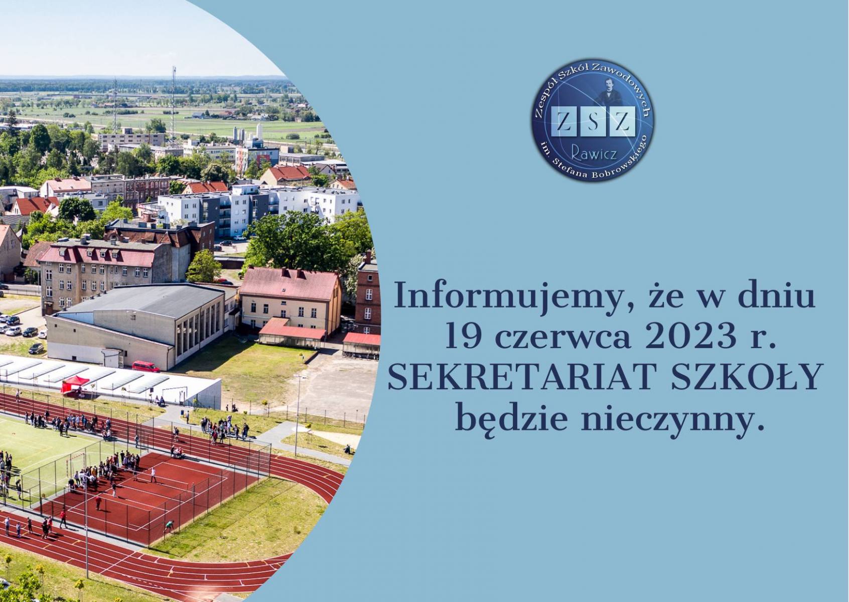 Komunikat - sekretariat w dniu 19 czerwca 2023 r. - nieczynny