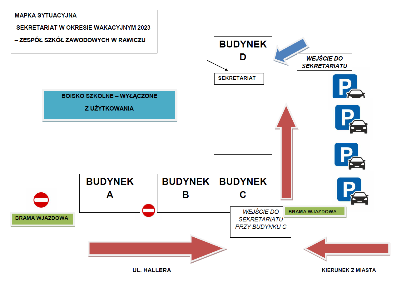 Mapka sytuacyjna - sekretariat