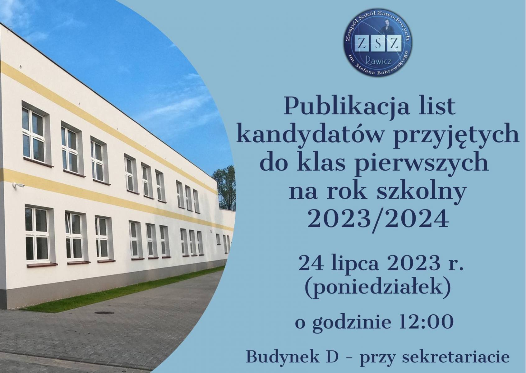 Lista przyjętych kandydatów do klas pierwszych 2023/2024