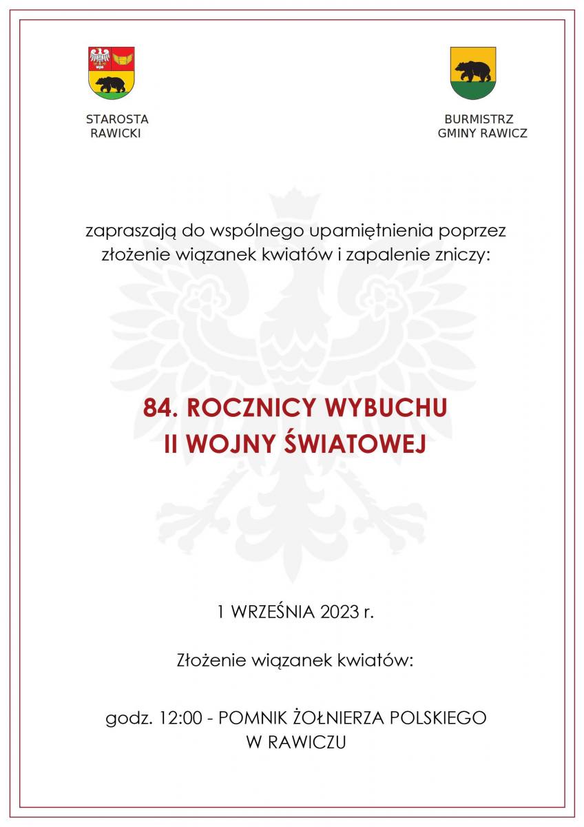 Rocznica wybuchu II wojny światowej - 2023