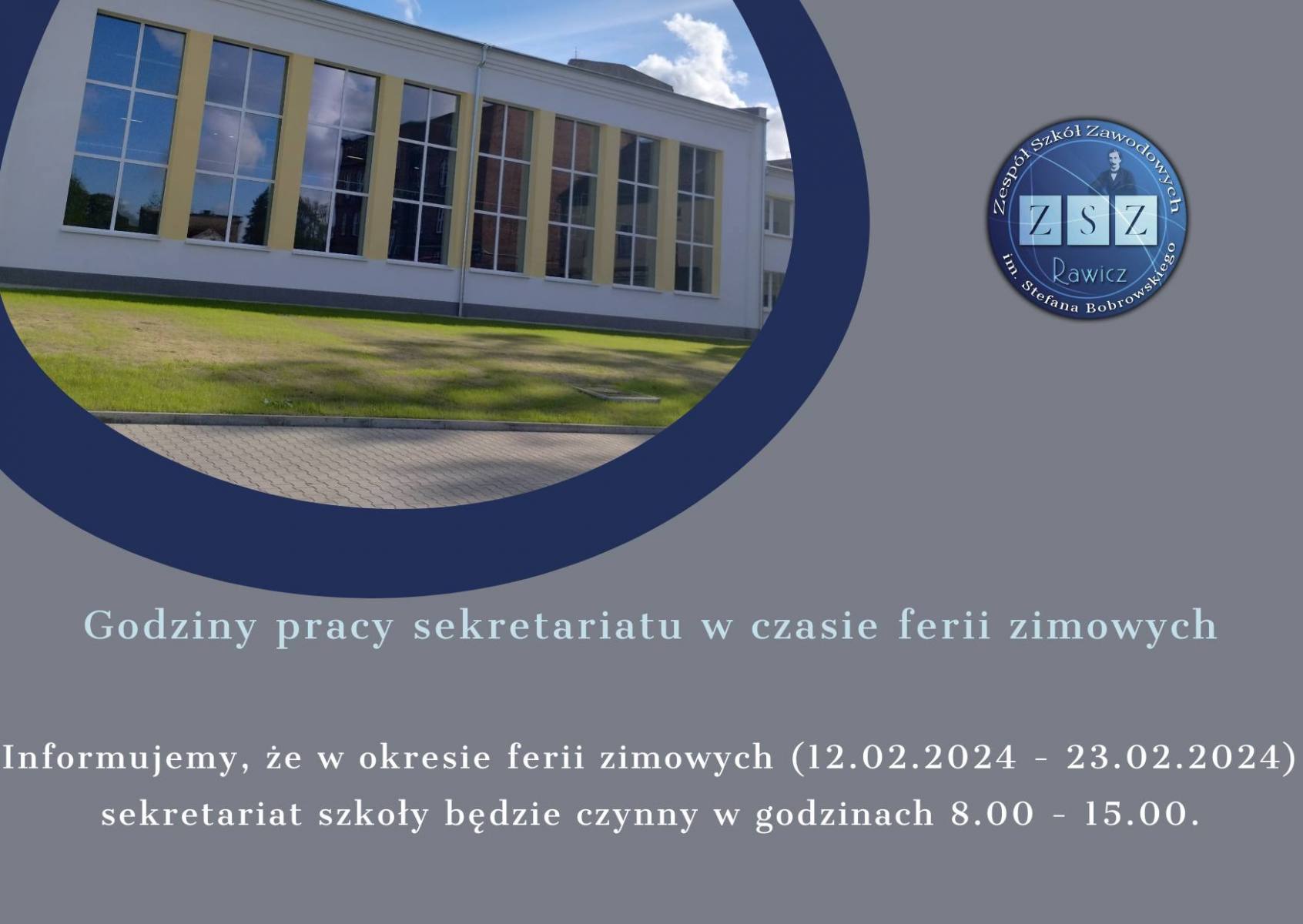 Godziny pracy sekretariatu w czasie ferii zimowych 2024