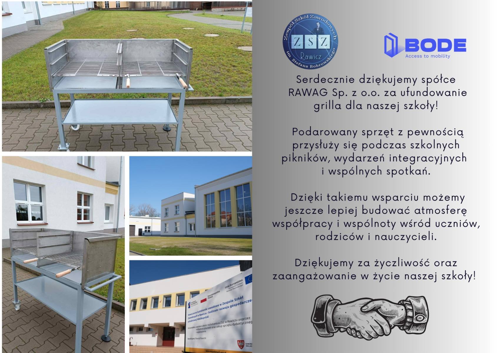 Podziękowanie dla firmuy Rawag