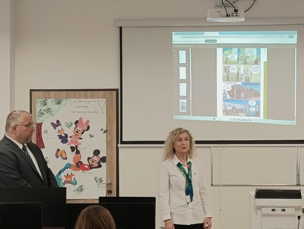 Uczniowie podczas zajęć Lekcje z ZUS