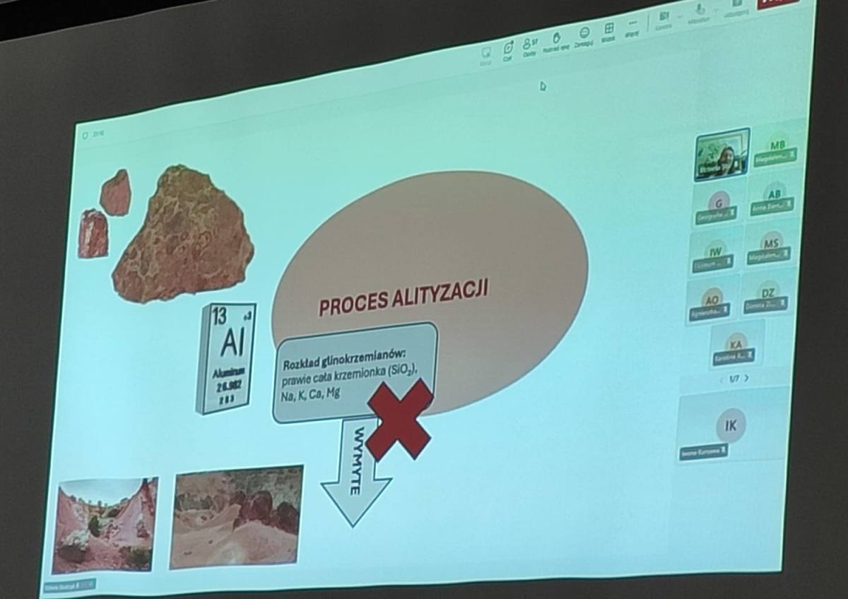 Uczniowie podczas spotkania – „Ziemia pod lupą – surowce, które mamy pod stopami”