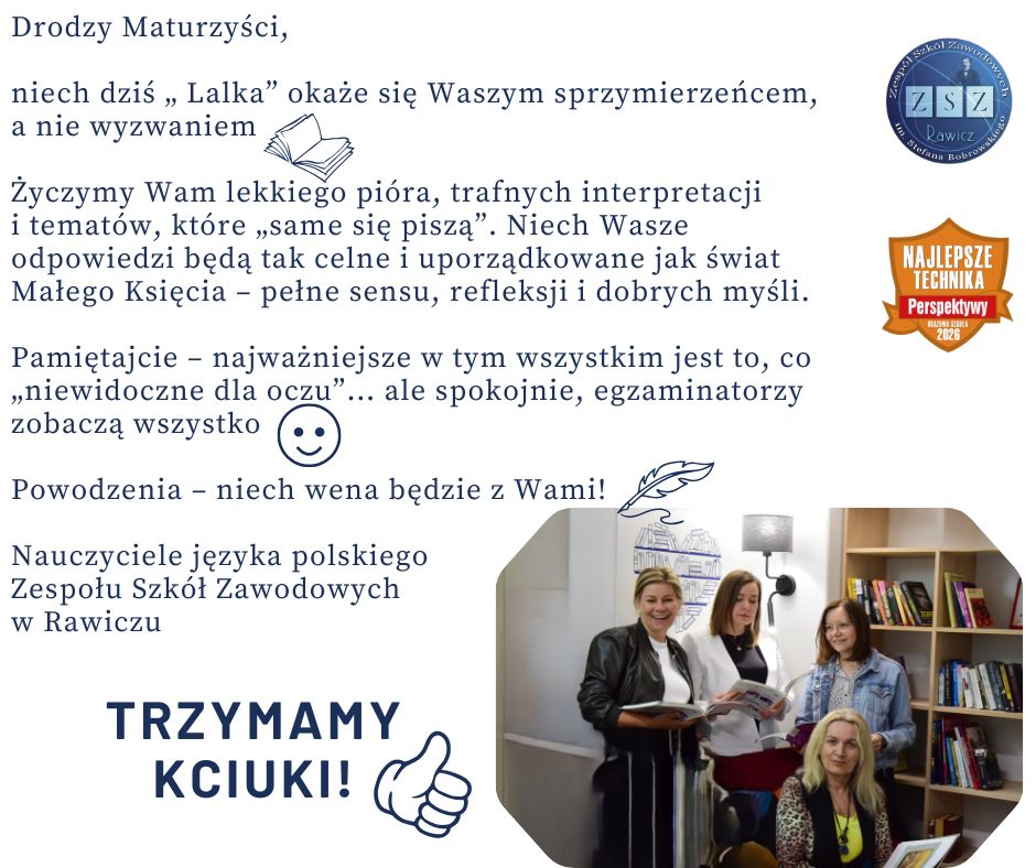 Na chwil godzin przed maturą z języka polskiego...-apel polonistek