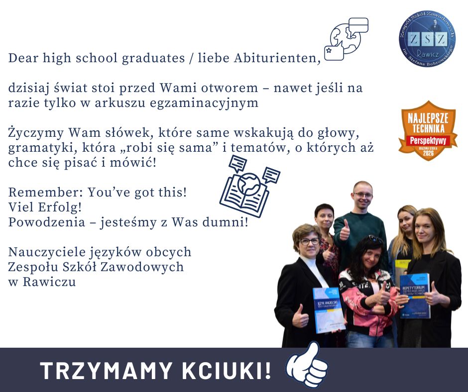 Nauczyciele języków obcych trzymają kciuki za abiturientów
