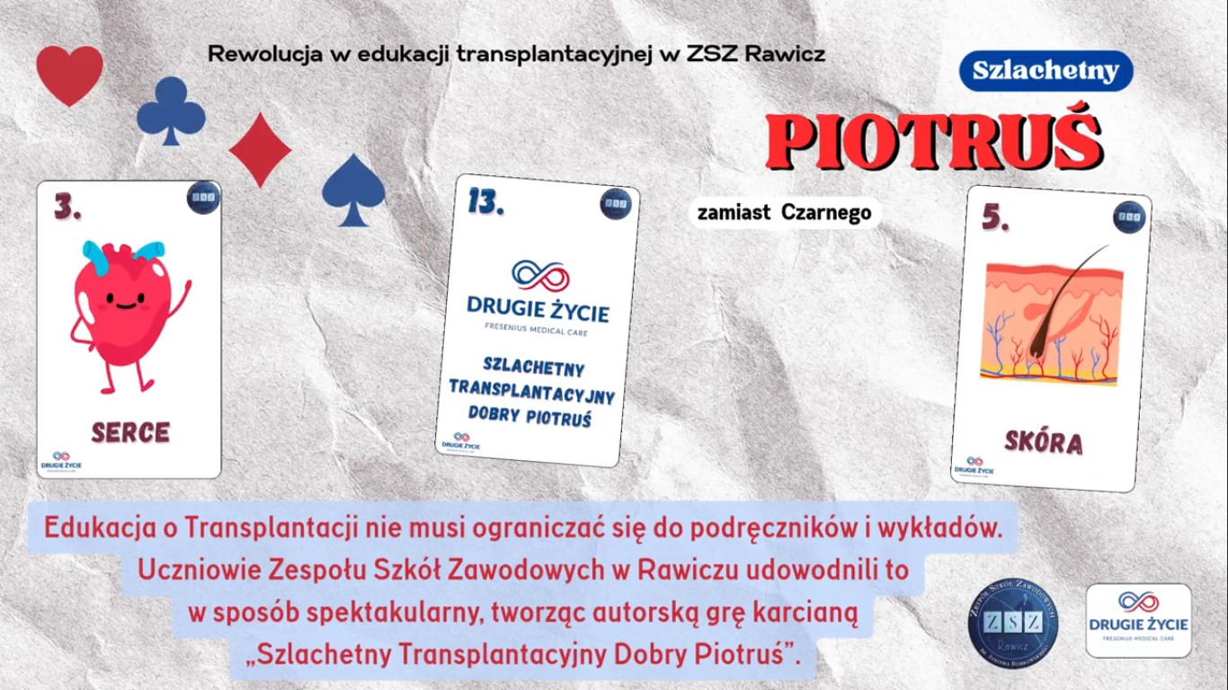 Szlachetny Piotruś zamiast Czarnego: Rewolucja w edukacji transplantacyjnej w ZSZ Rawicz