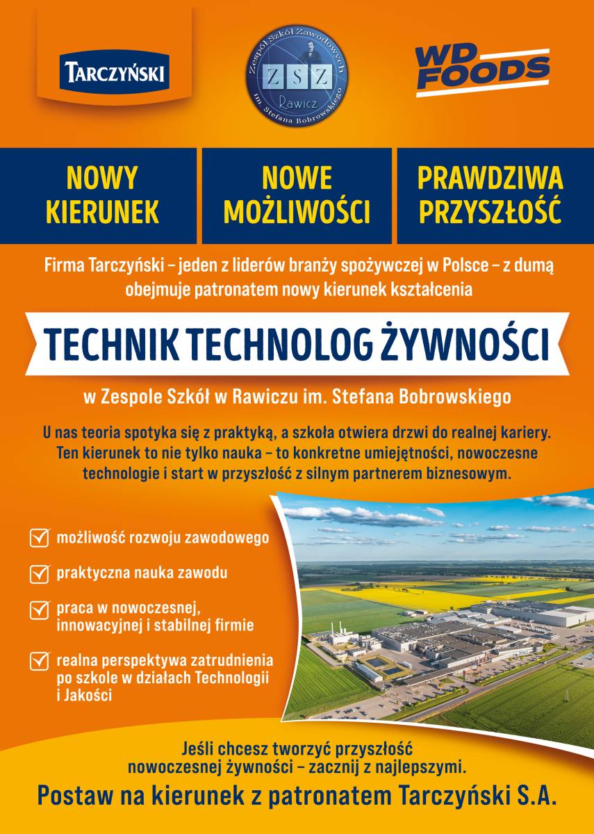 Postaw na kierunek z patronatem Tarczyński S.A. plakat