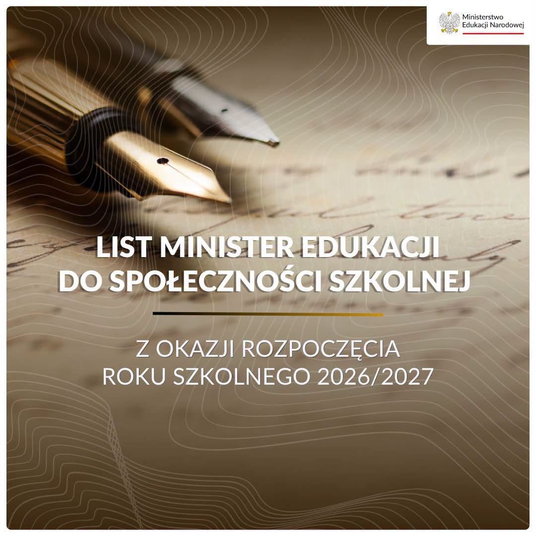 List Ministry Edukacji Barbara Nowacka z okazji rozpoczęcia nowego roku szkolnego 2026/2027 do całej społeczności szkolnej.