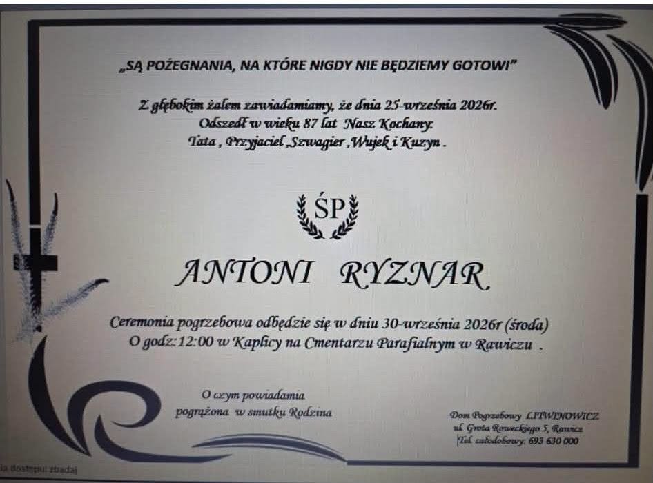 Wspomnienie o śp. Antonim Ryznarze – nauczycielu z pasją i sercem
