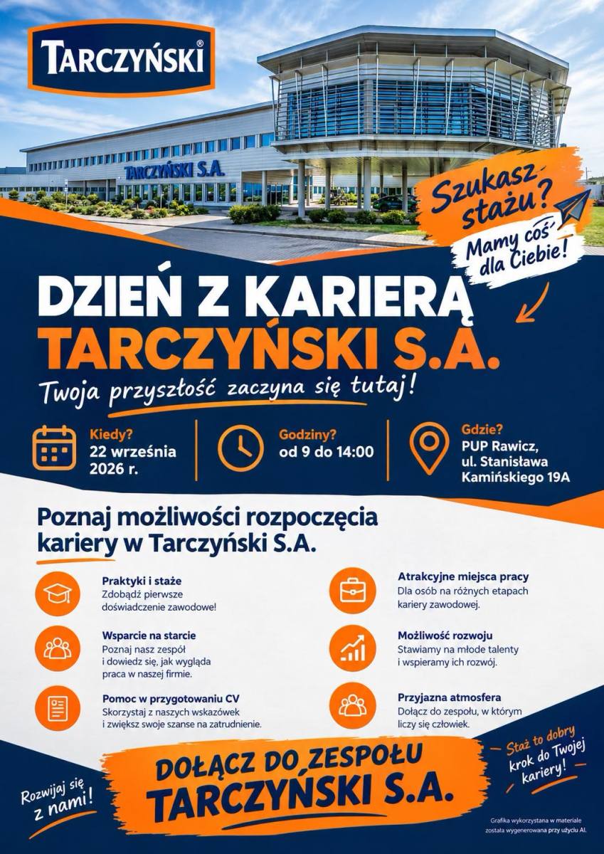Krok w stronę sukcesu: Rozwiń skrzydła w firmie Tarczyński!